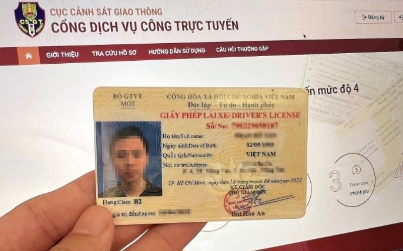 vay tiền bằng bằng lái B2